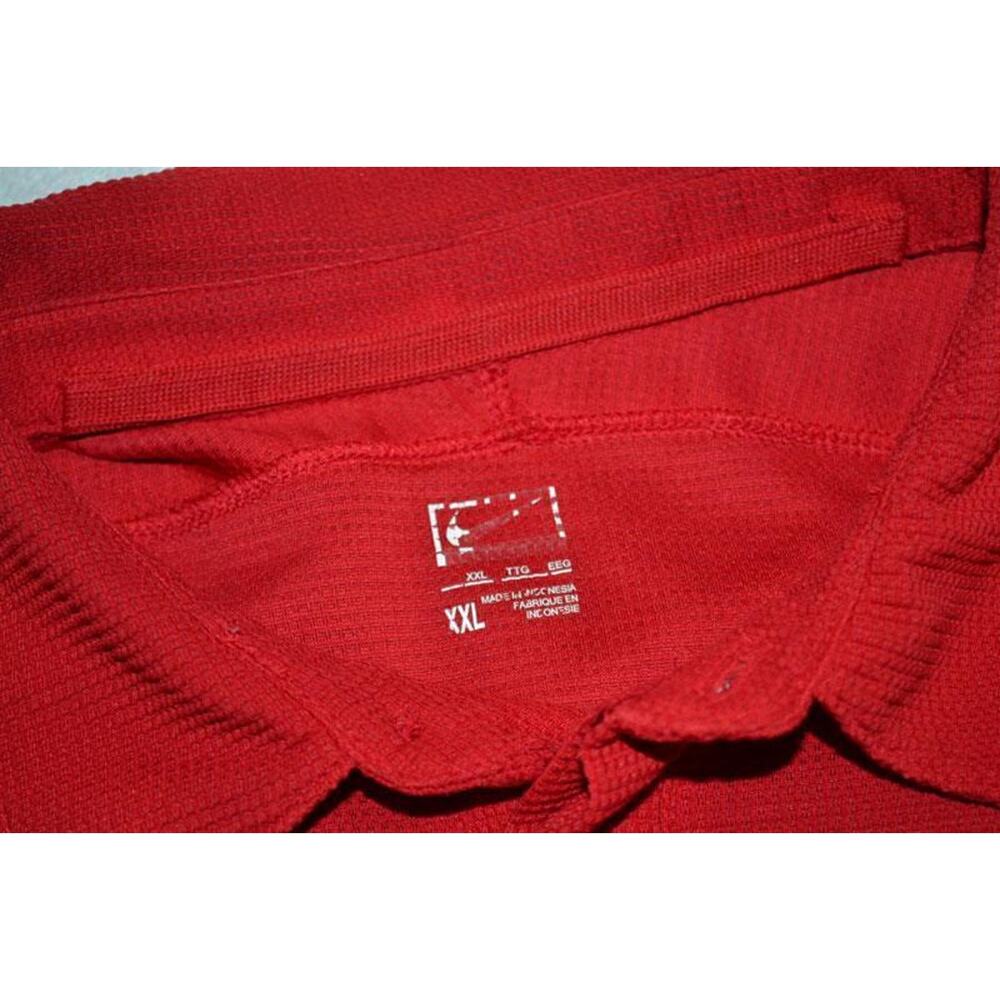 18269 Nike Golf Polo Shirt Performance Red Polyester Size 2XL Mens - Picture 6 of 8
